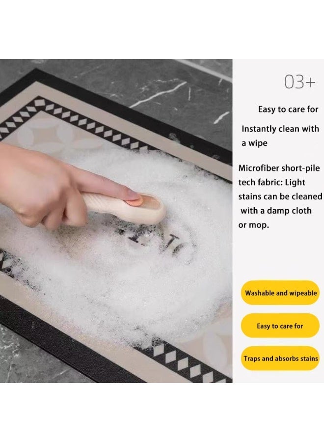 أديلي سجاد مطبخ من طين الدياتوم بسمك 3.5 مم، مجموعة 2 قطعة، سجادة ماصة ومريحة ومضادة للانزلاق، سجاد أرضية سريع الجفاف للمطبخ والحمام والغسيل، 40×60 سم + 40×120 سم - Image 4